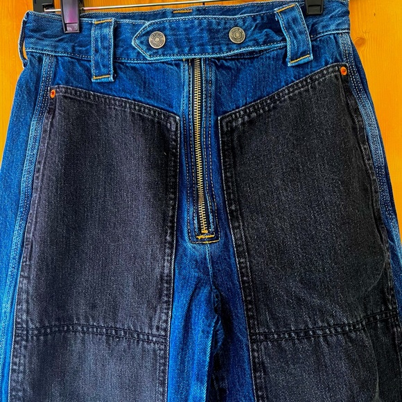 🔥 Etica Orion carpenter style jeans w/ black contrast front pockets, size 27 🔥 - Picture 4 of 10
